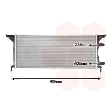 Chladič motora VAN WEZEL 30012720