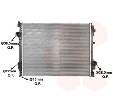 Chladič, chlazení motoru VAN WEZEL 30012736