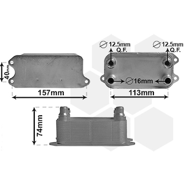 Chladič oleje, automatická převodovka VAN WEZEL 30013702