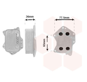 Olejový chladič, motorový olej VAN WEZEL 30013712