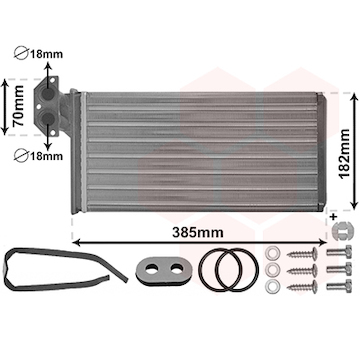 Výměník tepla, vnitřní vytápění VAN WEZEL 30016701