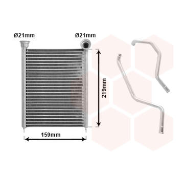 Výměník tepla, vnitřní vytápění VAN WEZEL 30016704