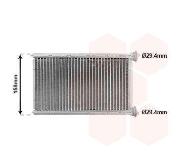 Výměník tepla, vnitřní vytápění VAN WEZEL 30016707