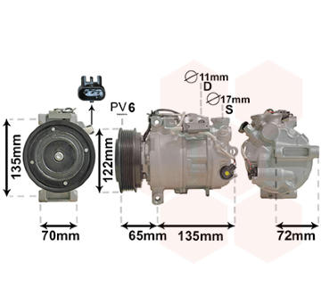 Kompresor, klimatizace VAN WEZEL 3001K705
