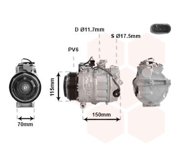 Kompresor, klimatizace VAN WEZEL 3001K707