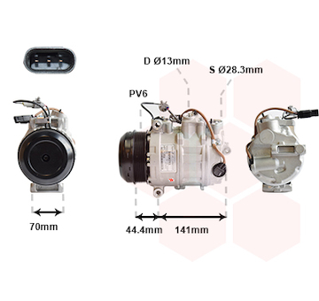 Kompresor, klimatizace VAN WEZEL 3001K713