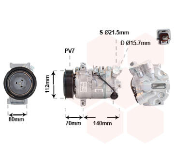 Kompresor, klimatizace VAN WEZEL 3001K715