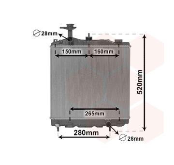Chladič, chlazení motoru VAN WEZEL 32002266