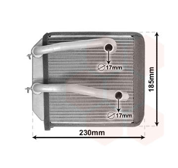 Výmenník tepla vnútorného kúrenia VAN WEZEL 32006260