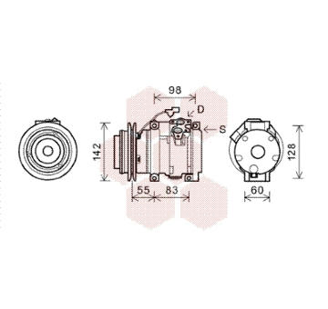 Kompresor, klimatizace VAN WEZEL 3200K219