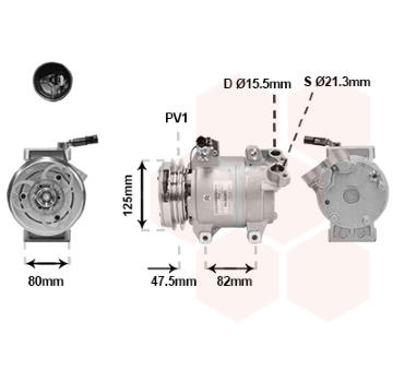 Kompresor, klimatizace VAN WEZEL 3201K700