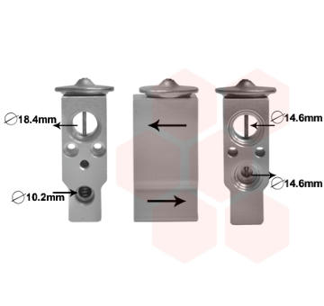 Expanzní ventil, klimatizace VAN WEZEL 33001379