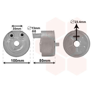 Olejový chladič, motorový olej VAN WEZEL 33003431