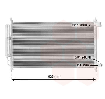Kondenzátor, klimatizace VAN WEZEL 33005372