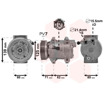 Kompresor, klimatizace VAN WEZEL 3300K377