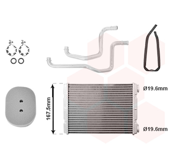 Výměník tepla, vnitřní vytápění VAN WEZEL 33016700