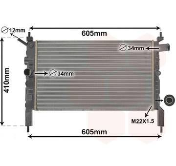 Chladič, chlazení motoru VAN WEZEL 37002023