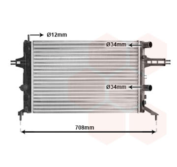 Chladič, chlazení motoru VAN WEZEL 37002257