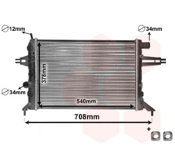 Chladič, chlazení motoru VAN WEZEL 37002272