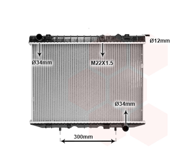 Chladič, chlazení motoru VAN WEZEL 37002337