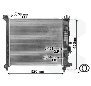 Chladič, chlazení motoru VAN WEZEL 37002562