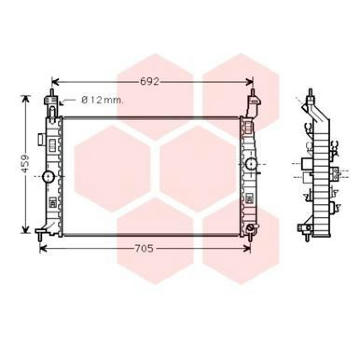 Chladič, chlazení motoru VAN WEZEL 37002583