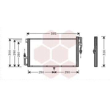 Kondenzátor, klimatizace VAN WEZEL 37005268