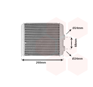 Výměník tepla, vnitřní vytápění VAN WEZEL 37006259