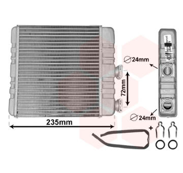 Výměník tepla, vnitřní vytápění VAN WEZEL 37006321