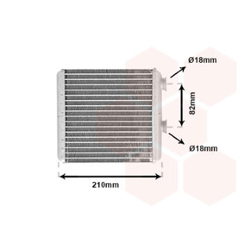 Výměník tepla, vnitřní vytápění VAN WEZEL 37006353