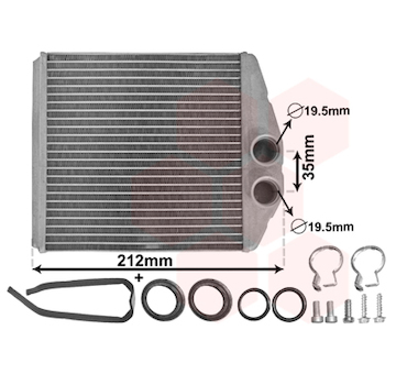 Výměník tepla, vnitřní vytápění VAN WEZEL 37006354