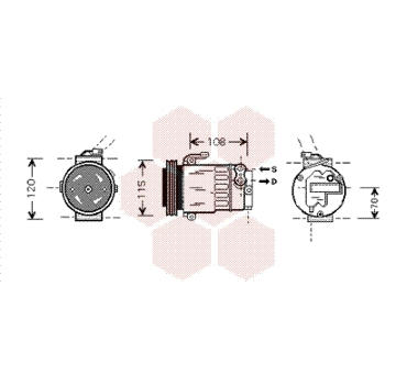 Kompresor, klimatizace VAN WEZEL 3700K312