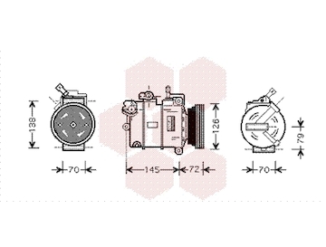 Kompresor, klimatizace VAN WEZEL 3700K376