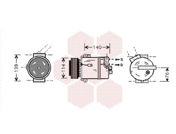 Kompresor, klimatizace VAN WEZEL 3700K451