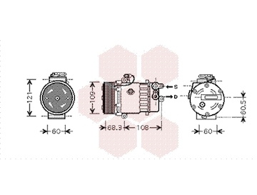 Kompresor, klimatizace VAN WEZEL 3700K464