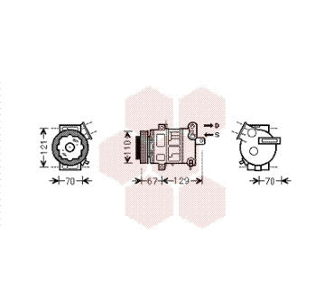 Kompresor, klimatizace VAN WEZEL 3700K558