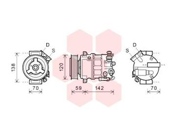 Kompresor, klimatizace VAN WEZEL 3700K578