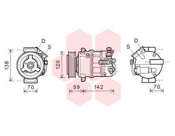 Kompresor, klimatizace VAN WEZEL 3700K579