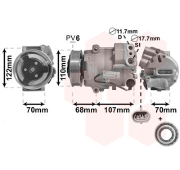 Kompresor, klimatizace VAN WEZEL 3700K594