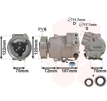 Kompresor, klimatizace VAN WEZEL 3700K595