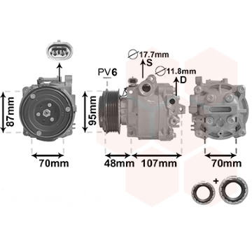 Kompresor, klimatizace VAN WEZEL 3700K659