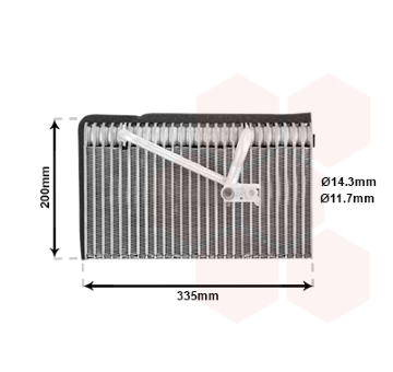 Výparník, klimatizace VAN WEZEL 3700V298