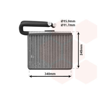 Výparník, klimatizace VAN WEZEL 3700V399
