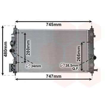 Chladič, chlazení motoru VAN WEZEL 37012708