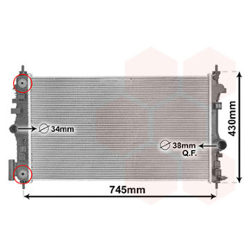 Chladič, chlazení motoru VAN WEZEL 37012710