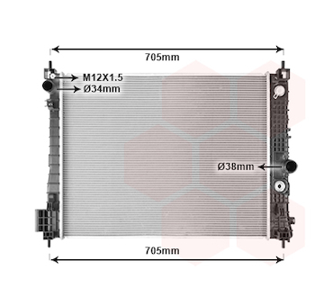 Chladič, chlazení motoru VAN WEZEL 37012718