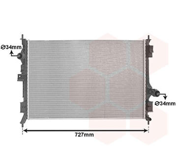 Chladič, chlazení motoru VAN WEZEL 37012732