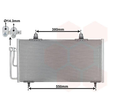 Kondenzátor klimatizácie VAN WEZEL 37015711