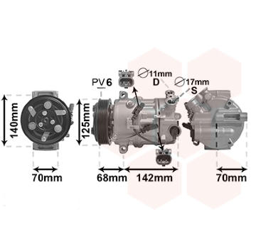 Kompresor, klimatizace VAN WEZEL 3701K702
