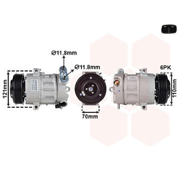 Kompresor klimatizácie VAN WEZEL 3701K715